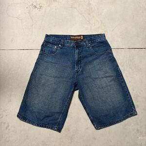 Vintage Y2K Punk Rock Baggy Evolution Denim Jorts HipHop Size 36